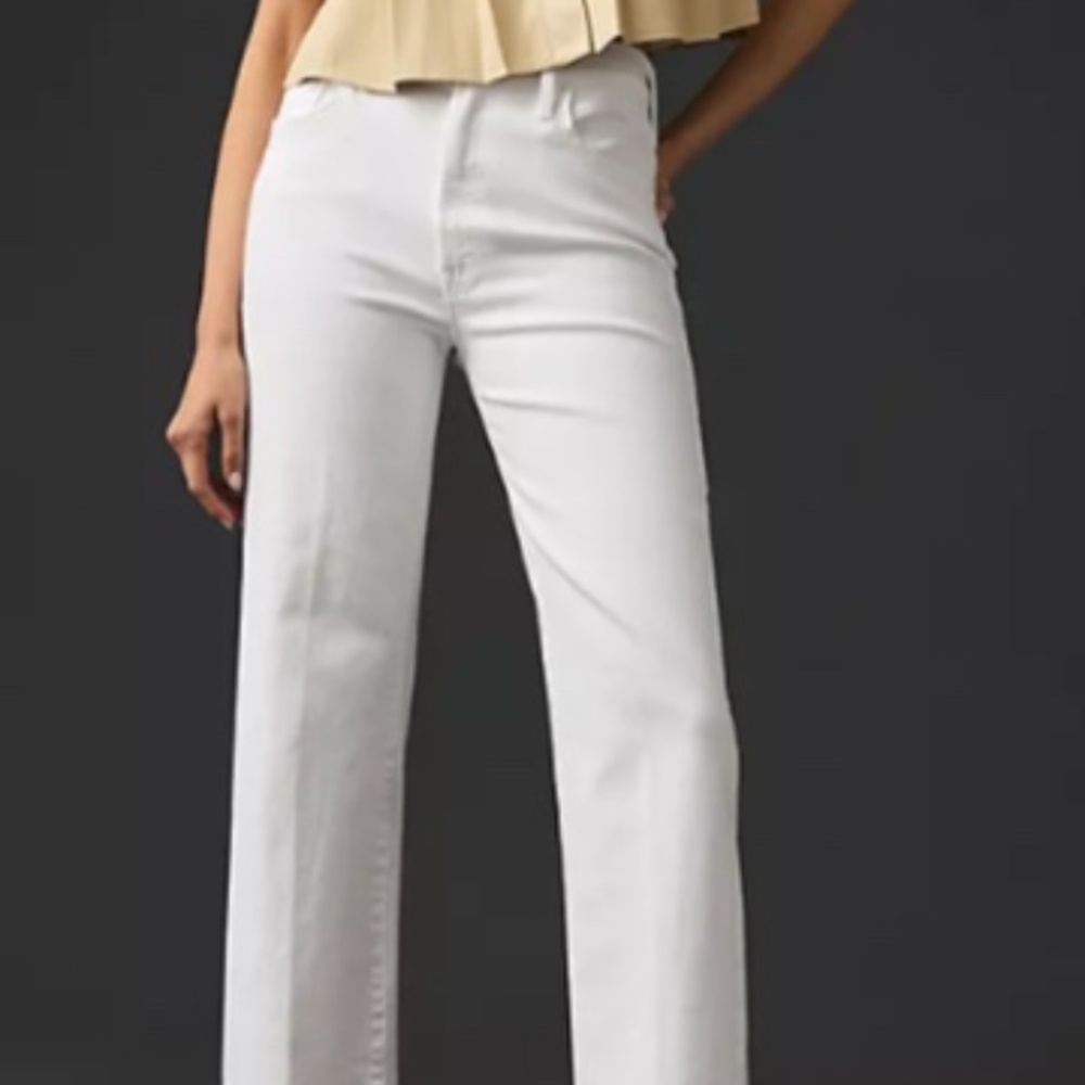 NWT MOTHER denim rambler jeans 24 white
